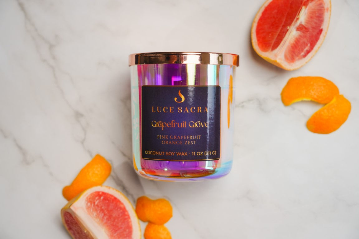 Grapefruit candles